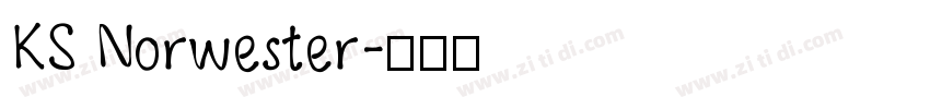KS Norwester字体转换